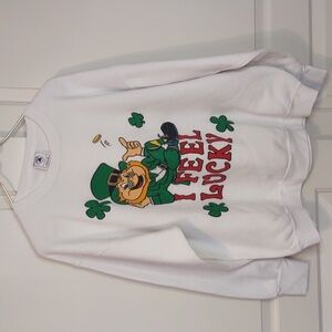 Delta Fifty Fifty Leprechaun I Feel Lucky Sweatshirt Size XL